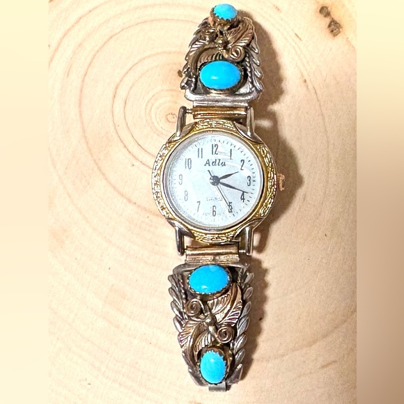 Adia Sterling Silver Accents & Goldtones Watch with...